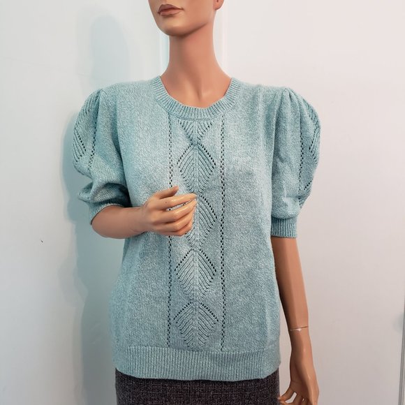 NWT Sundance Beautiful Aqua color Knit top. - Picture 3 of 12